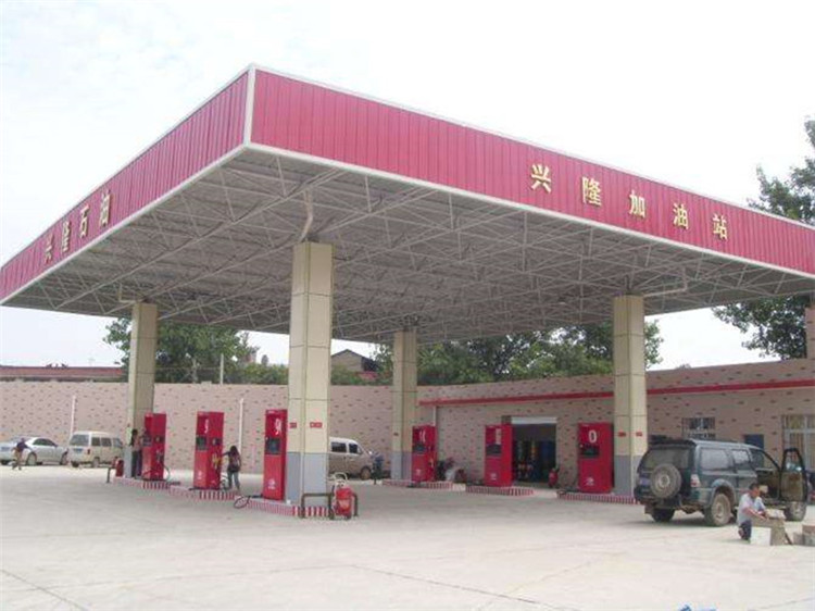 睢宁加油站钢结构网架案例9