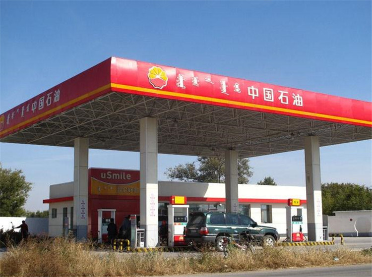睢宁加油站钢结构网架案例1